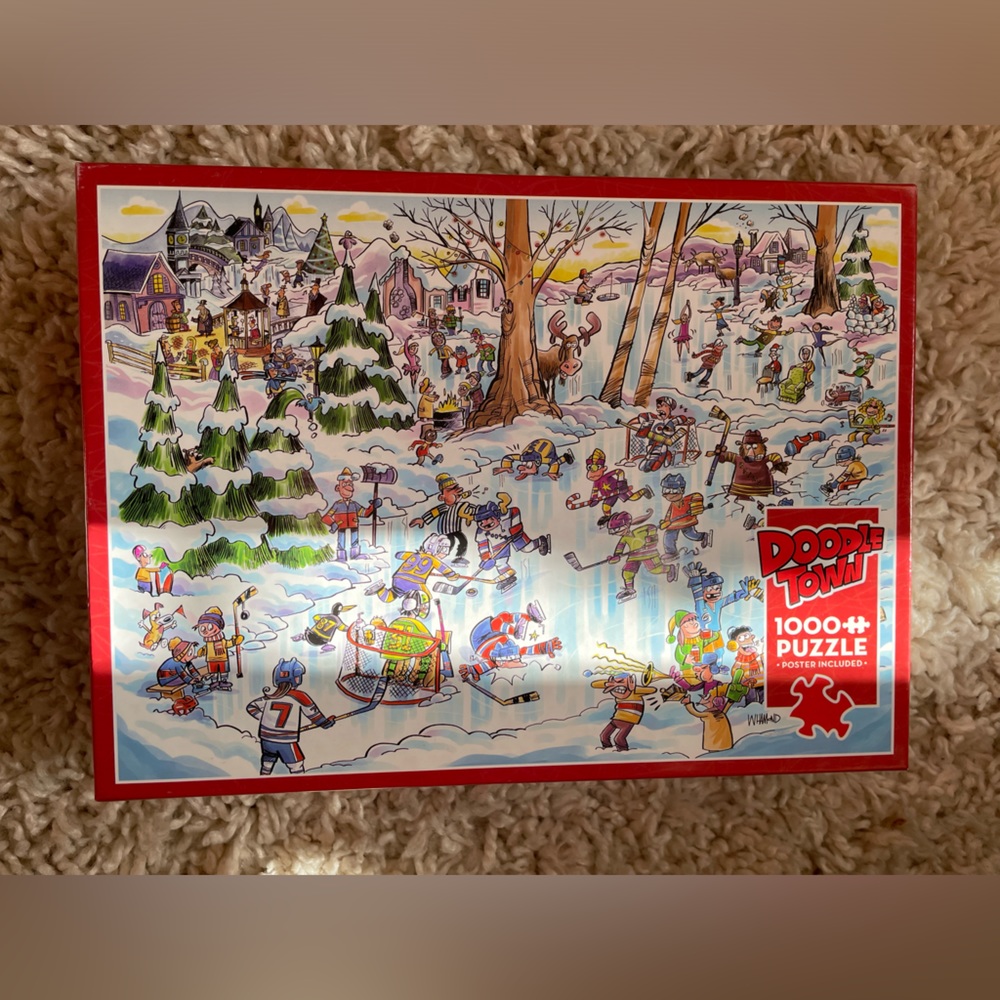Cobble Hill Doodle Town Hockey Town 1000 pieces puzzle